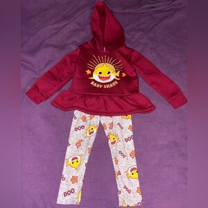 Baby Shark Red Hoodie and Pants